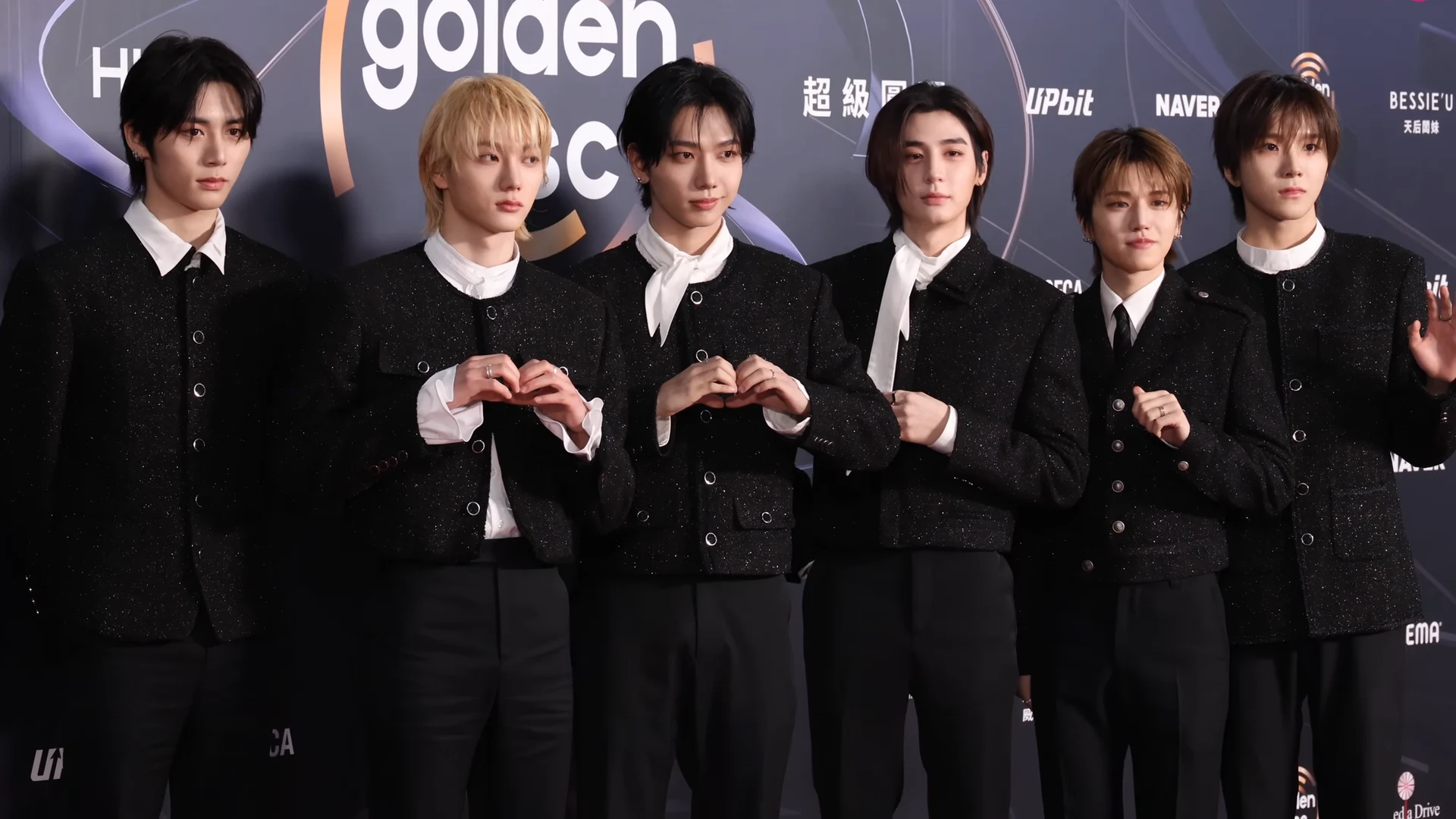 The six members of BOYNEXTDOOR posing together at the Golden Disc Awards in January 2026