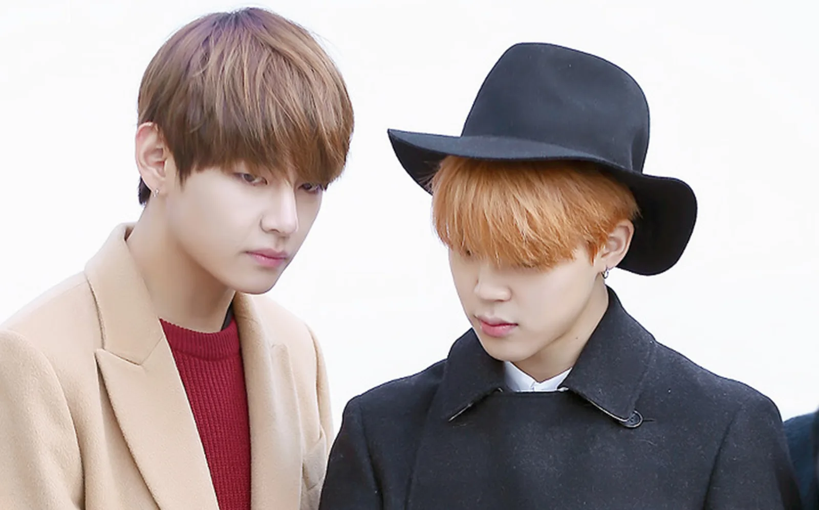 Kim Tae-hyung and Park Ji-min at the historical K-Star Road opening ceremony