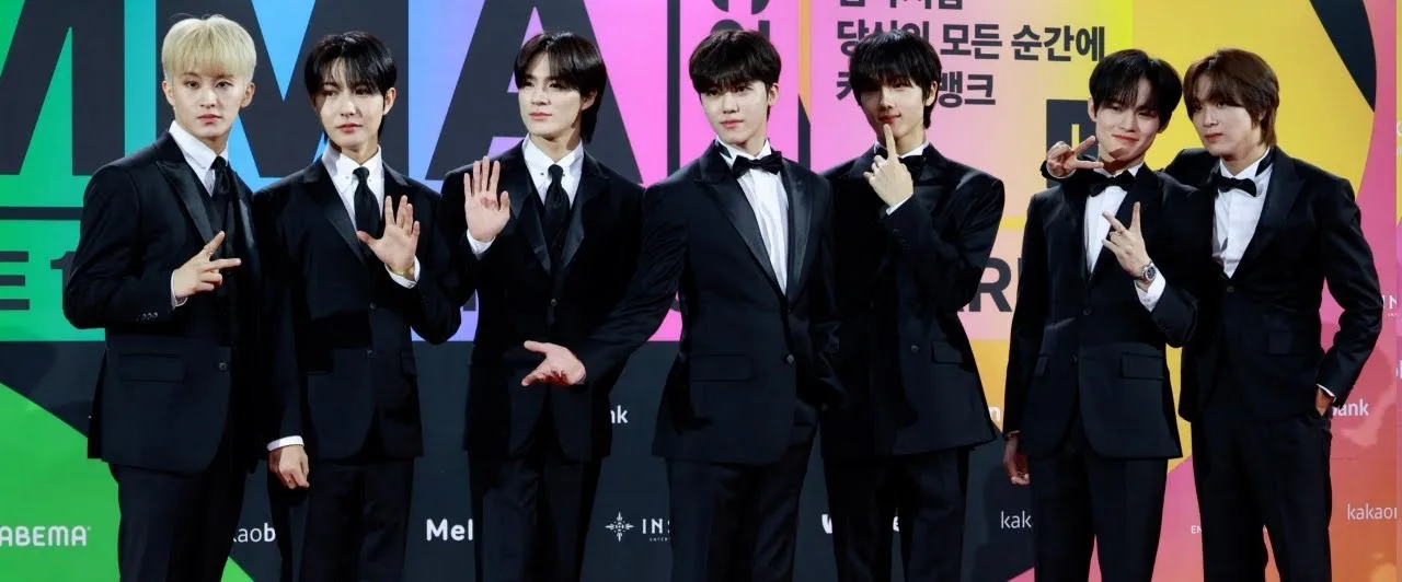 NCT DREAM members at the MMA 2023 awards in December 2023